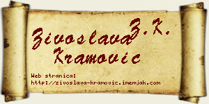 Živoslava Kramović vizit kartica